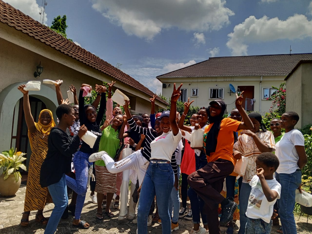 Happy Participates with their menstrual Kit
